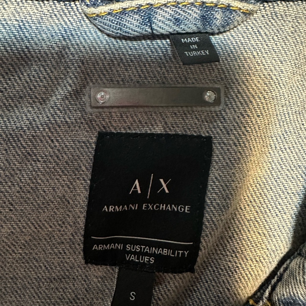 Armani Oversized Denim Sleeveless Jacket - Picture 8 of 13